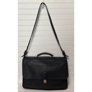 Coach Metropolitan Vintage Black Messenger Briefcase Laptop Bag 5180 Mens Womens